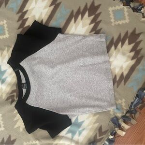SHEIN Black and Gray Crop Top